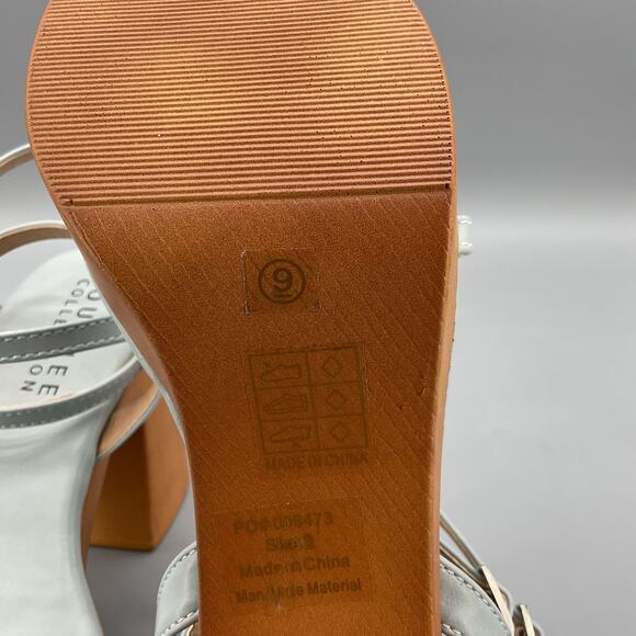 New Journee Collection Women’s Emerynn Platform Sandals Blue Size 9 - Picture 6 of 10